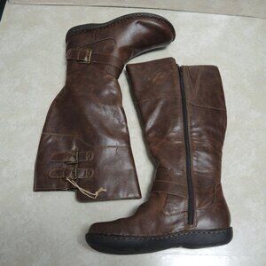 NWOT b.o.c. Virginia Wide Shaft Riding Boot Brown Faux Leather Size 8.5 Wide